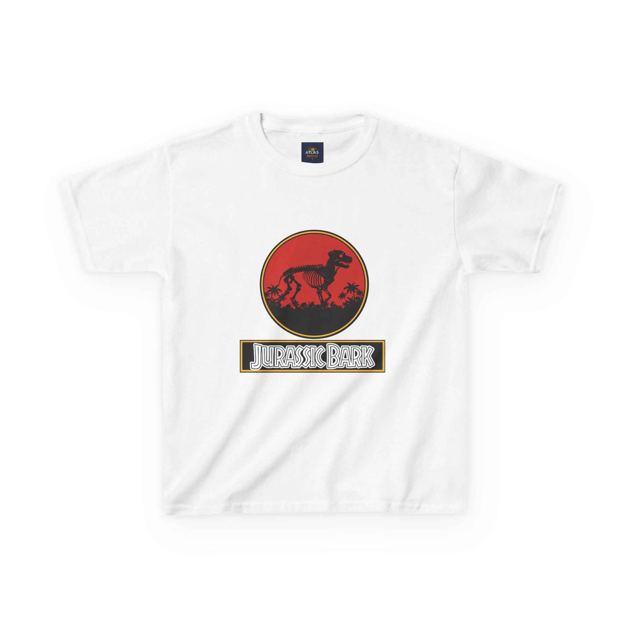 Kids Rottweiler T-Shirt - Jurassic Bark -  Perfect Dog Tee for Kids - Atlas Briefly