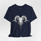 Aries Horoscope Tee - Unisex Black and White Minimal Design