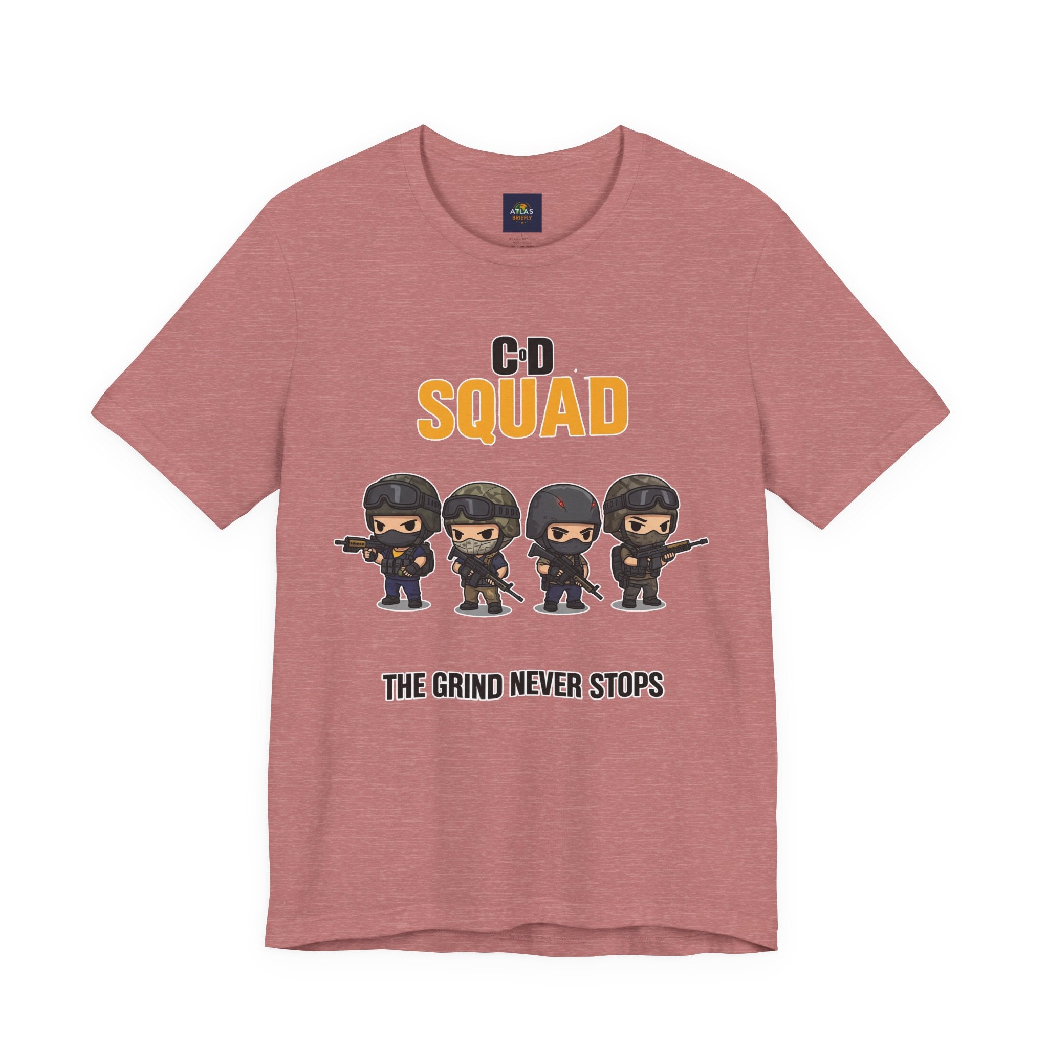 CoD Squad Tee for Gamers: The Grind Never Stops - Atlas Briefly