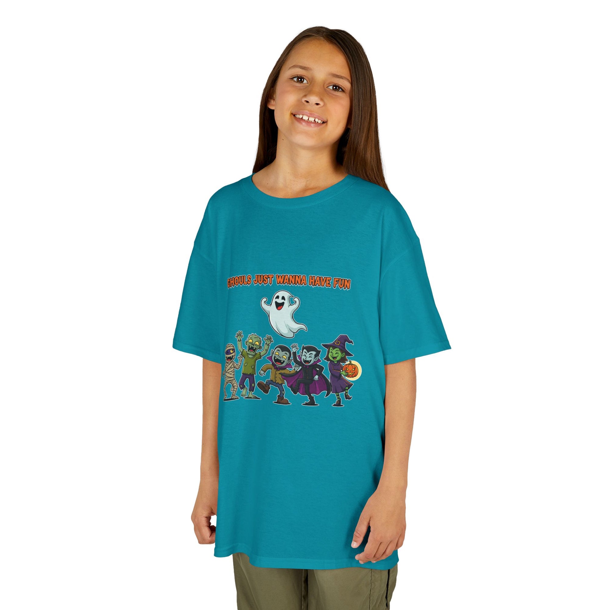 Ghouls Just Wanna Have Fun Kids Halloween T-Shirt | Funny Ghost Mummy Zombie Vampire Witch Shirt for Boys & Girls Trick or Treat Tee - Atlas Briefly