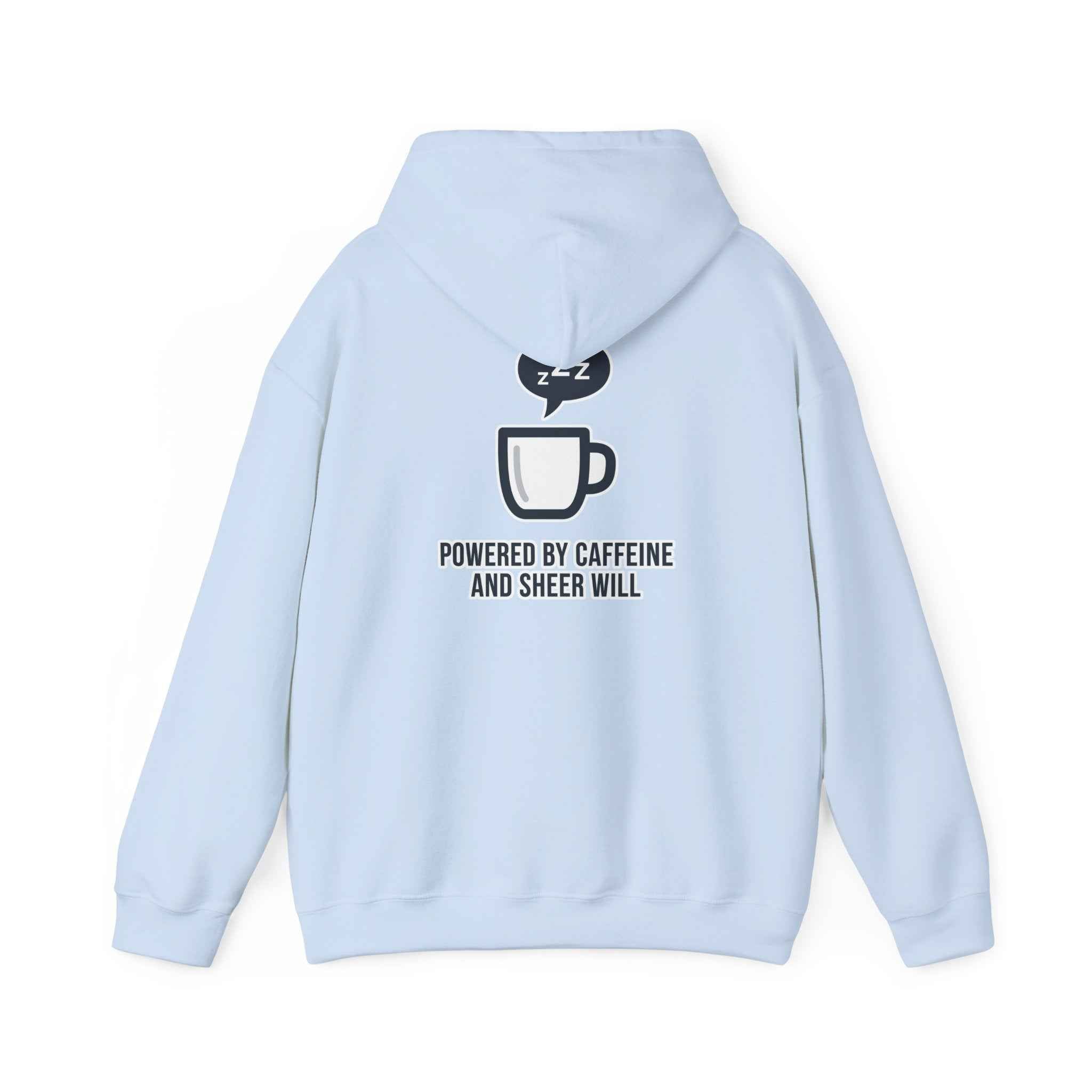 Powered by Caffeine Sweatshirt - Minimalist Coffee Hooded Sweatshirt - Atlas Briefly