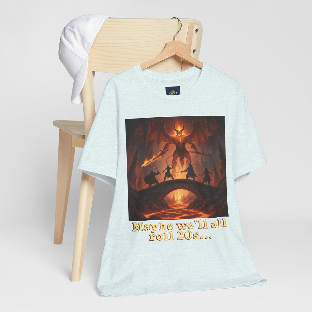 D&D Fantasy T-Shirt - Roll a Natural 20 Dungeon Master RPG Unisex Tee