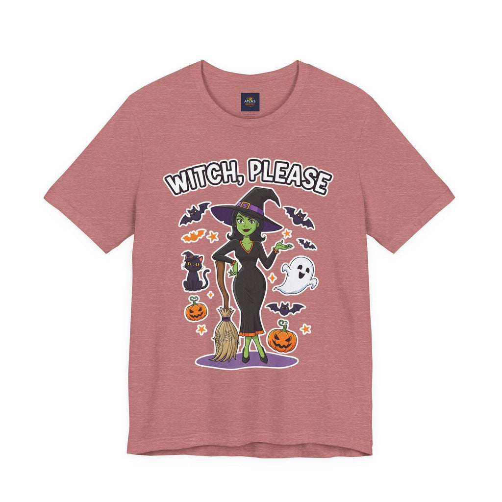 Witch Please Halloween T-Shirt - Sassy Witch Tee with Pumpkin Design | Funny Halloween Shirt - Atlas Briefly
