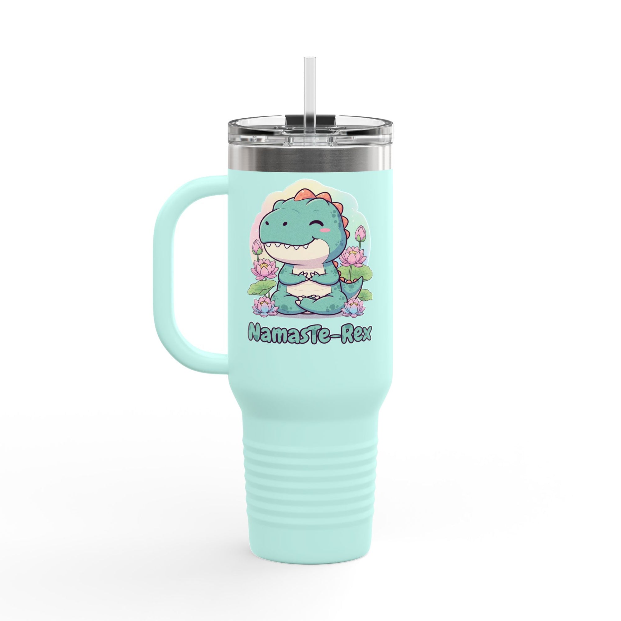 NamasTe-Rex Meditating Dinosaur Insulated Travel Mug | 40oz - Atlas Briefly