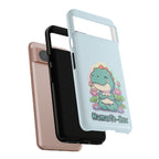 NamasTe-Rex Meditating Dinosaur Phone Case - Funny Yoga T-Rex Mobile Cover | Zen Tech Gift - Atlas Briefly