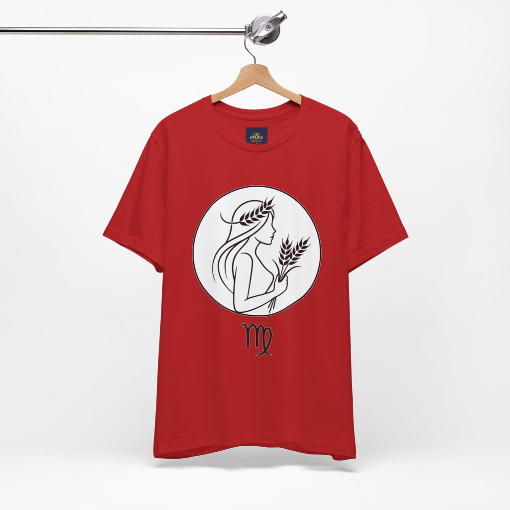 Virgo Zodiac Tee - Minimalist Black and White Unisex T-Shirt