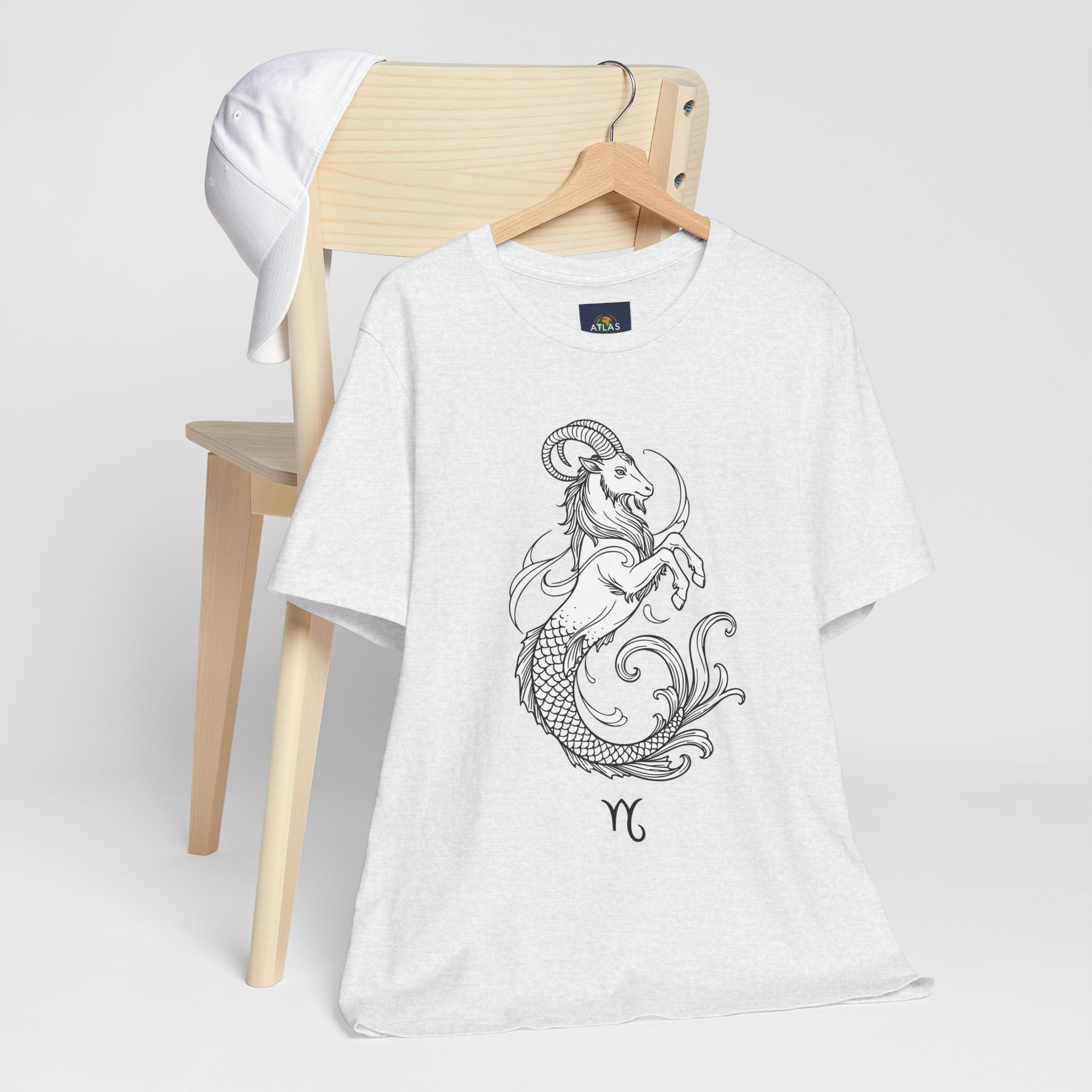 Capricorn Zodiac Tee - Unisex Minimalist Horoscope Shirt in Black and White