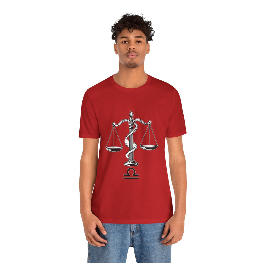 Libra Zodiac Tee - Stylish Unisex Minimalist Black and White Design