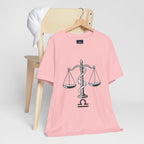 Libra Zodiac Tee - Stylish Unisex Minimalist Black and White Design