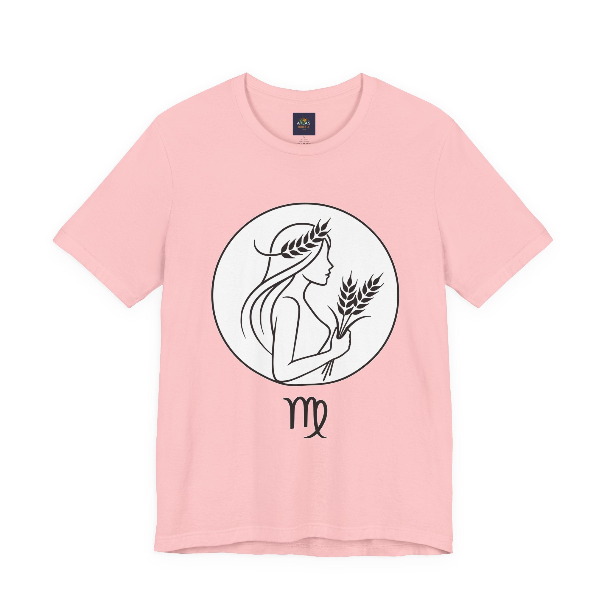 Virgo Zodiac Tee - Minimalist Black and White Unisex T-Shirt