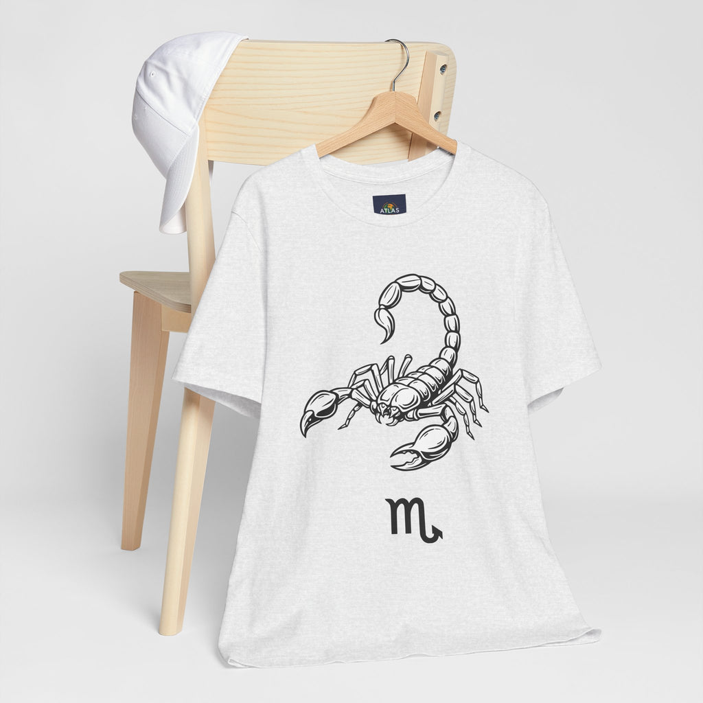 Scorpio Zodiac Tee - Unisex Minimalist Black and White Design