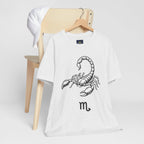 Scorpio Zodiac Tee - Unisex Minimalist Black and White Design