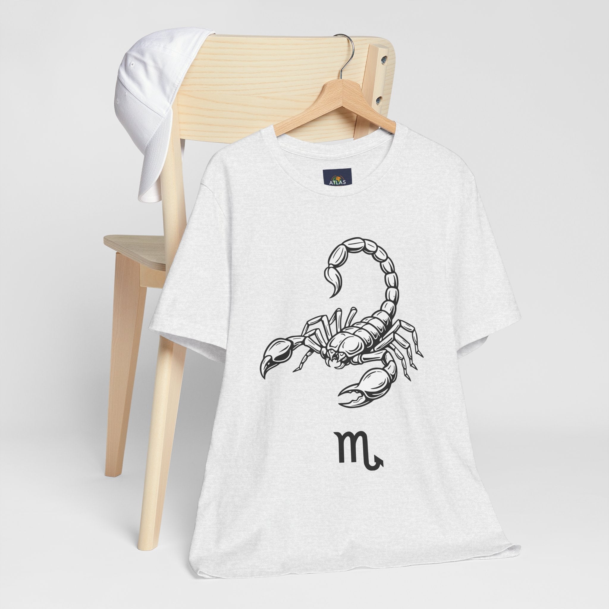 Scorpio Zodiac Tee - Unisex Minimalist Black and White Design