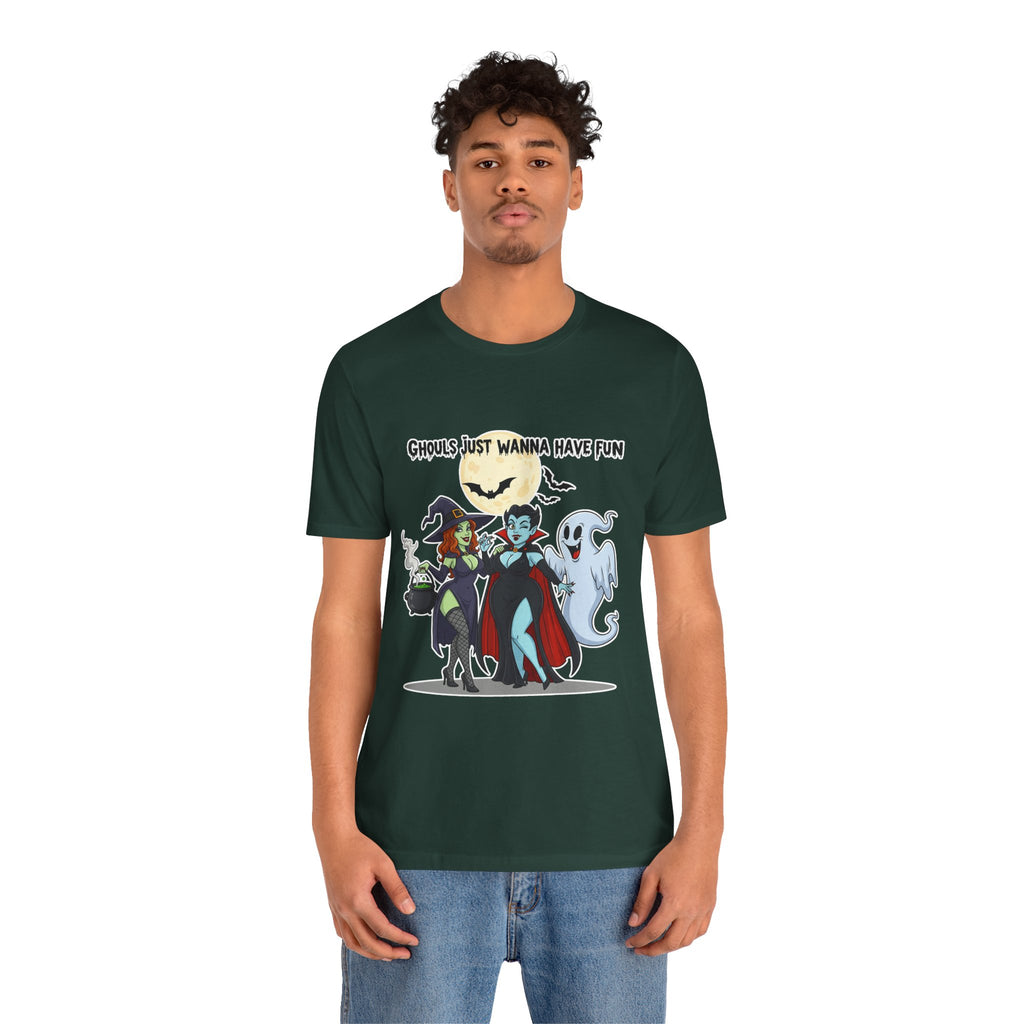 Ghouls Just Wanna Have Fun Halloween T-Shirt - Cute Witch Vampire Ghost Tee | Halloween Character Shirt - Atlas Briefly