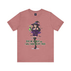 Sexy Witch Halloween T-Shirt - Flirty Witch Costume Tee | Trick or Treat Halloween Shirt - Atlas Briefly