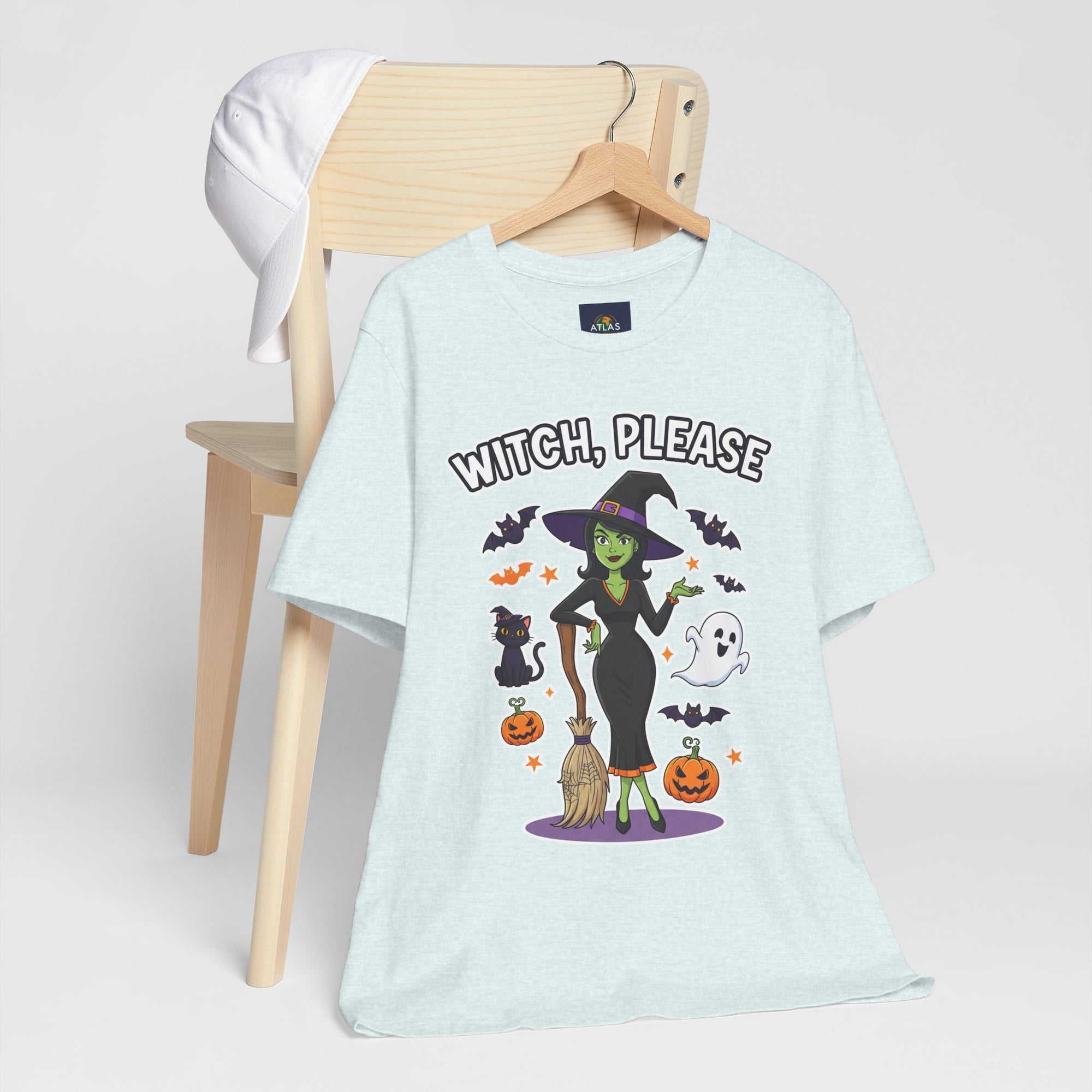 Witch Please Halloween T-Shirt - Sassy Witch Tee with Pumpkin Design | Funny Halloween Shirt - Atlas Briefly