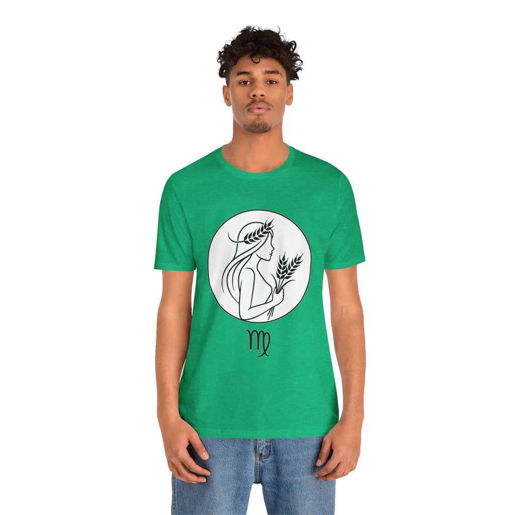 Virgo Zodiac Tee - Minimalist Black and White Unisex T-Shirt