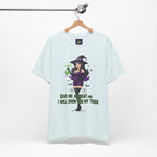 Sexy Witch Halloween T-Shirt - Flirty Witch Costume Tee | Trick or Treat Halloween Shirt - Atlas Briefly