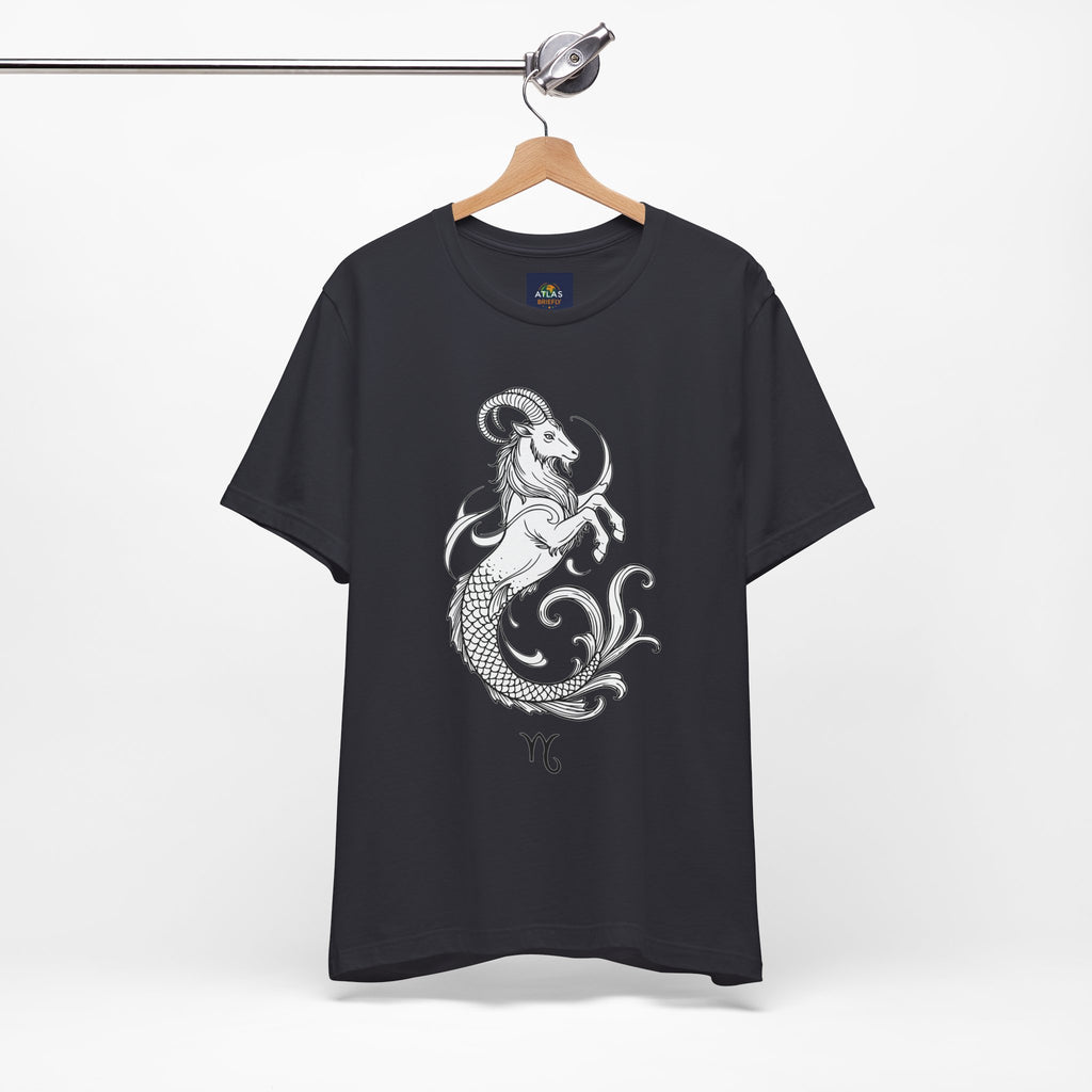 Capricorn Zodiac Tee - Unisex Minimalist Horoscope Shirt in Black and White