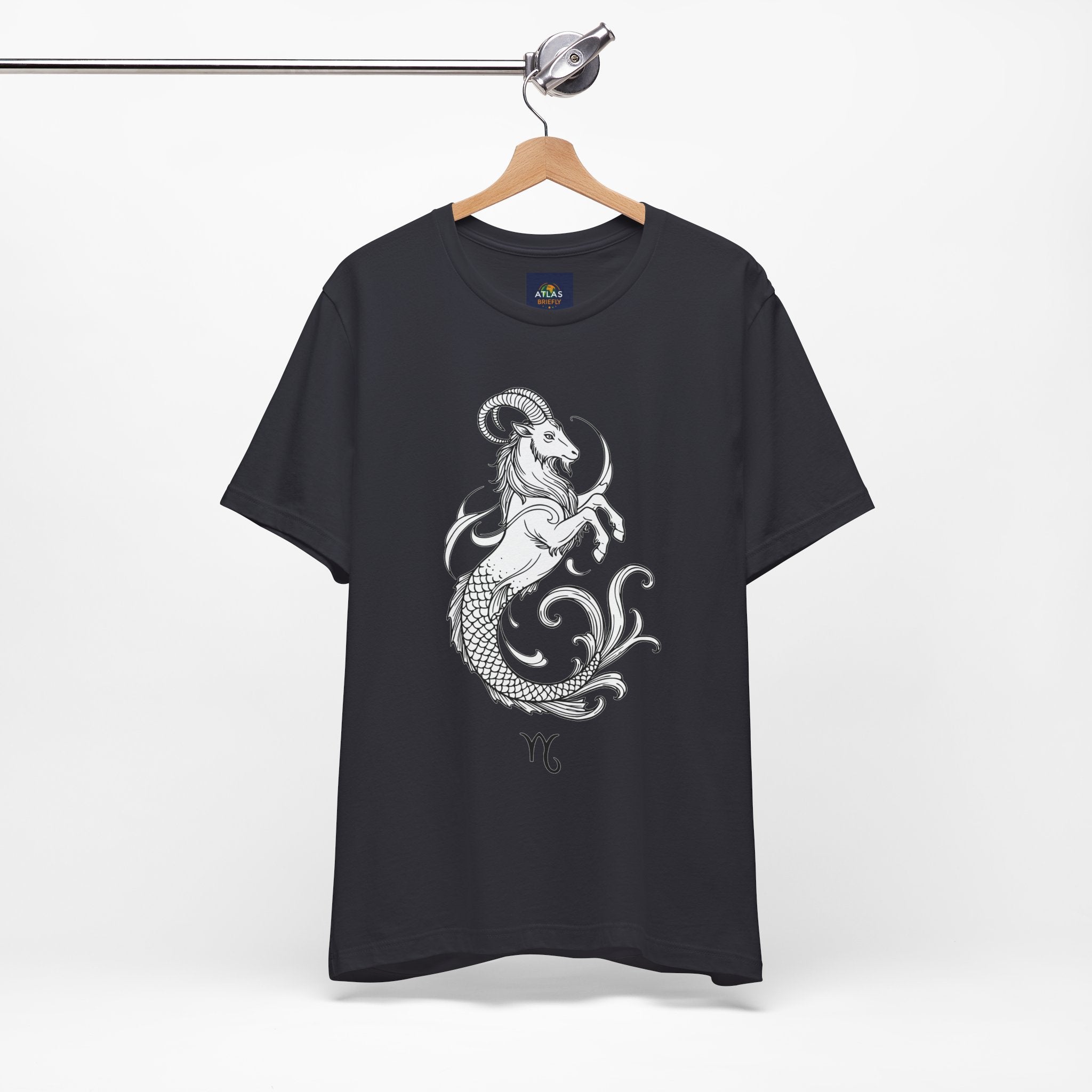 Capricorn Zodiac Tee - Unisex Minimalist Horoscope Shirt in Black and White