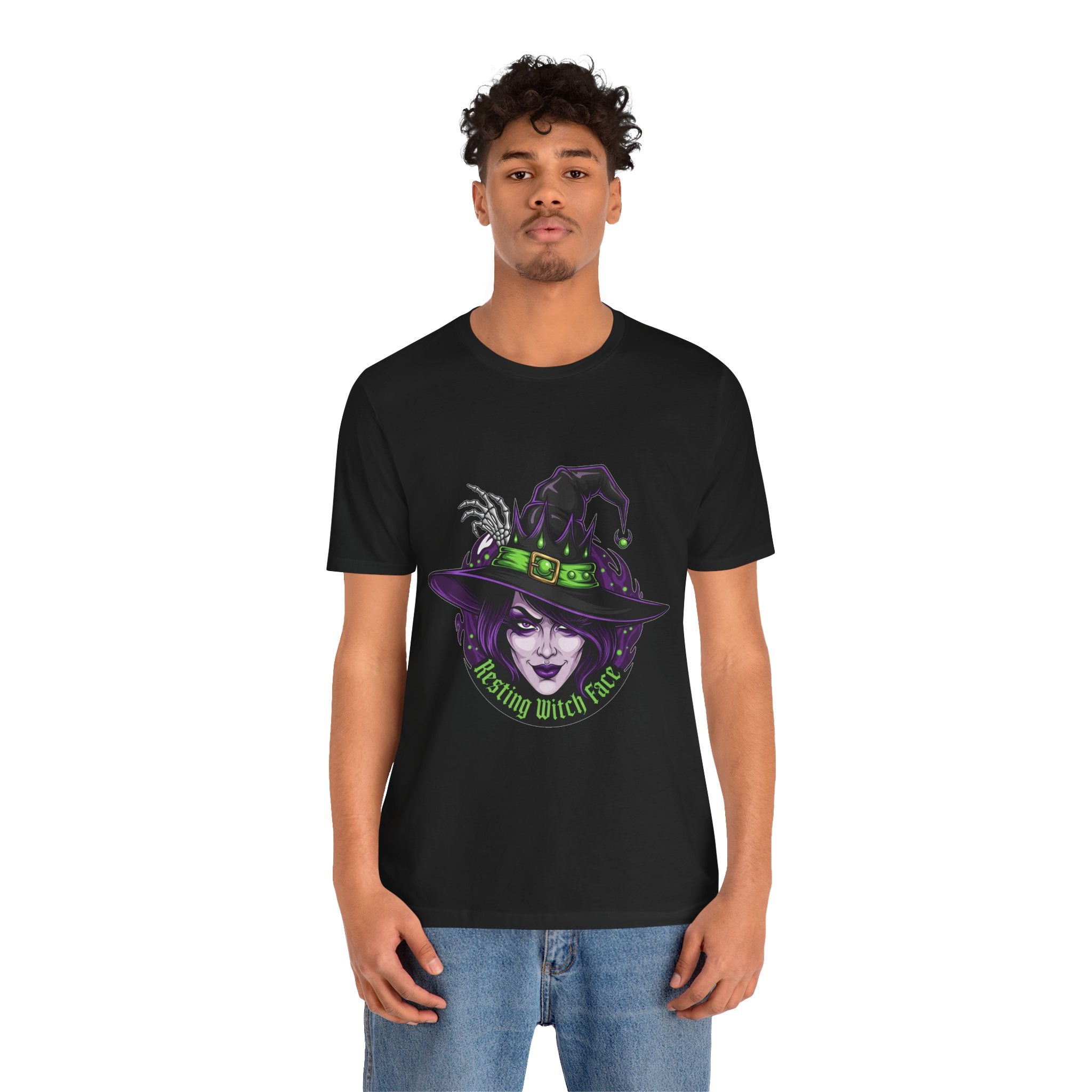 Resting Witch Face Halloween T-Shirt - Funny Witch Tee for Women & Men | Halloween Graphic Shirt - Atlas Briefly