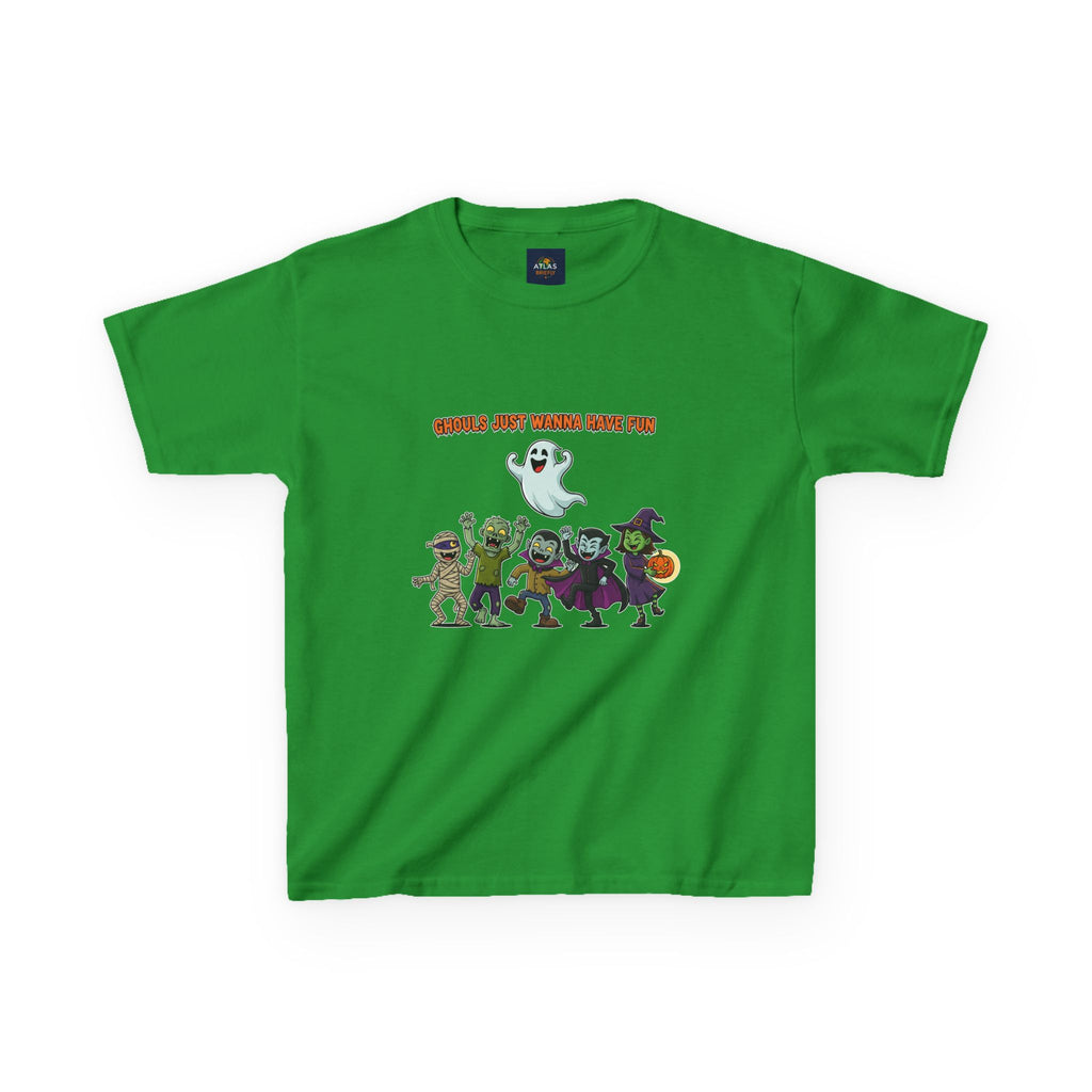 Ghouls Just Wanna Have Fun Kids Halloween T-Shirt | Funny Ghost Mummy Zombie Vampire Witch Shirt for Boys & Girls Trick or Treat Tee - Atlas Briefly