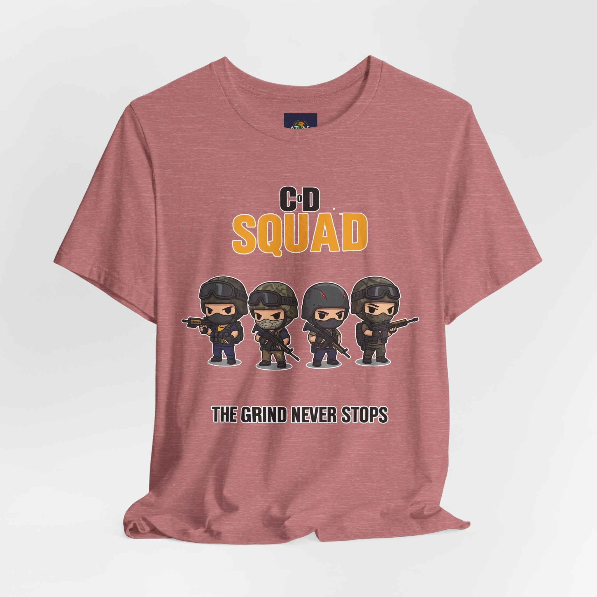 CoD Squad Tee for Gamers: The Grind Never Stops - Atlas Briefly