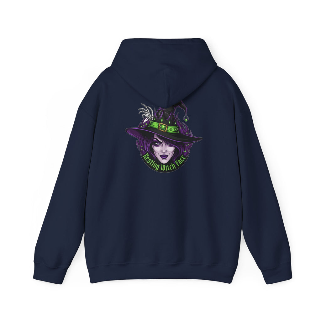 Resting Witch Face Halloween Hoodie – Funny Witch Graphic - Atlas Briefly