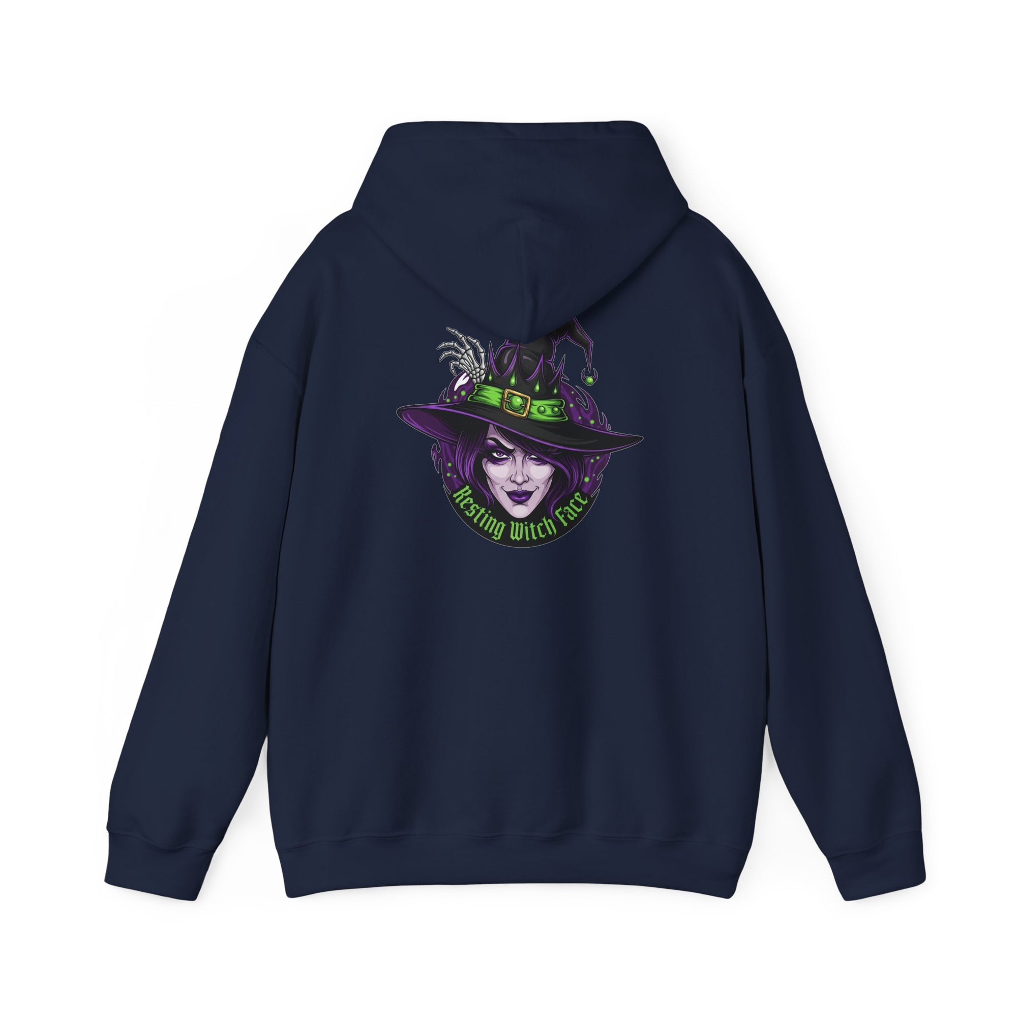 Resting Witch Face Halloween Hoodie – Funny Witch Graphic - Atlas Briefly