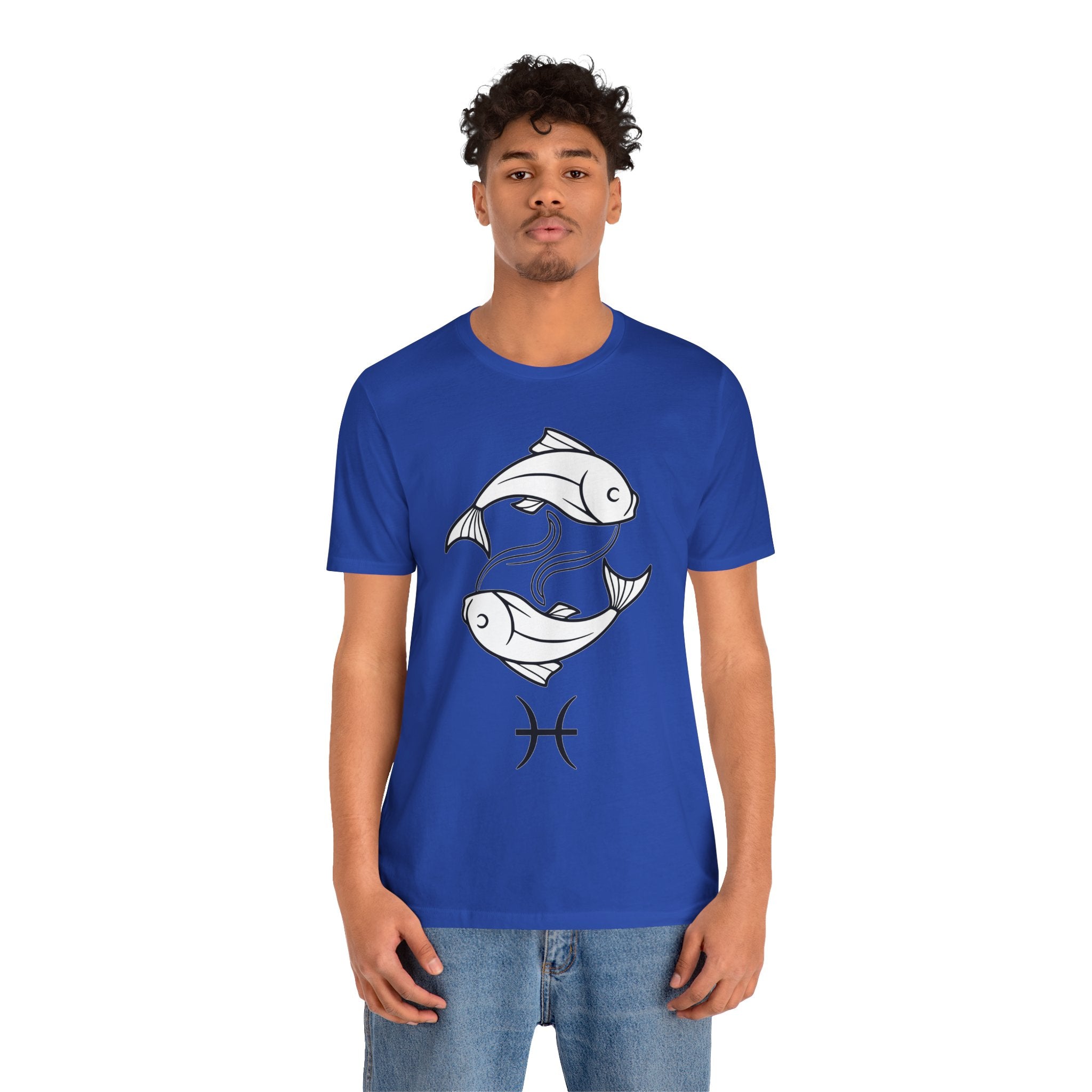 Pisces Zodiac T-shirt - Minimalist Black and White Unisex Tee