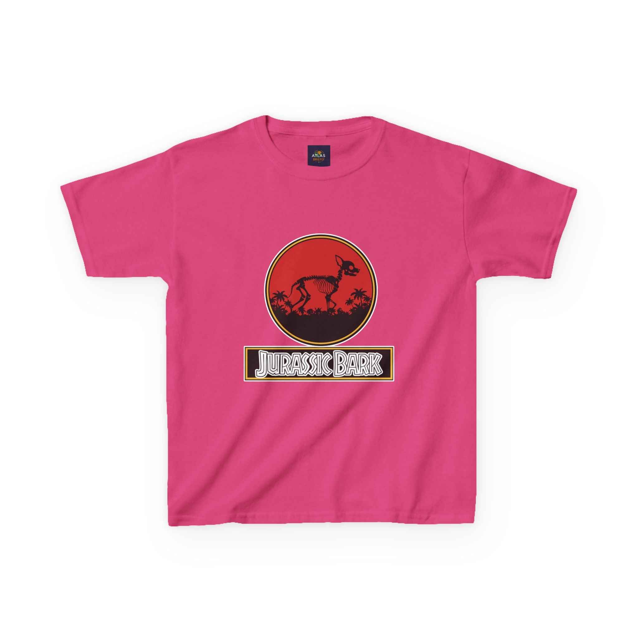 Kids Chihuahua Jurassic Bark T-Shirt - Fun Dog & Dinosaur Tee for Young Pet Lovers - Atlas Briefly