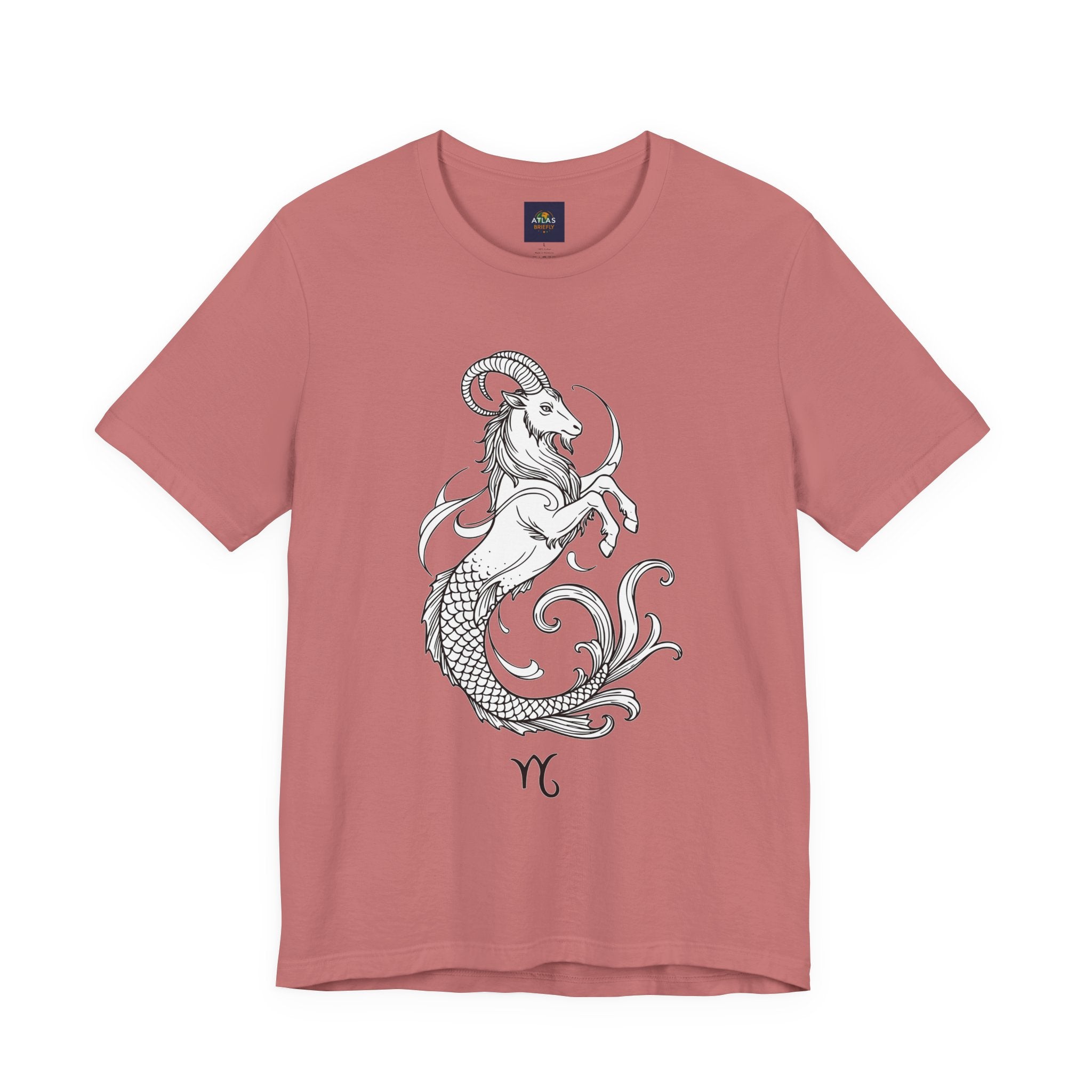 Capricorn Zodiac Tee - Unisex Minimalist Horoscope Shirt in Black and White