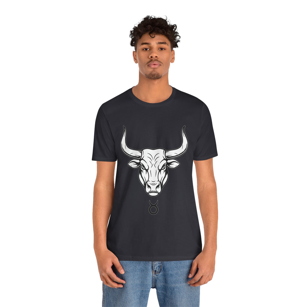 Taurus Zodiac T-Shirt - Minimalist Black and White Unisex T-Shirt