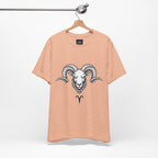 Aries Horoscope Tee - Unisex Black and White Minimal Design