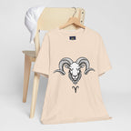 Aries Horoscope Tee - Unisex Black and White Minimal Design