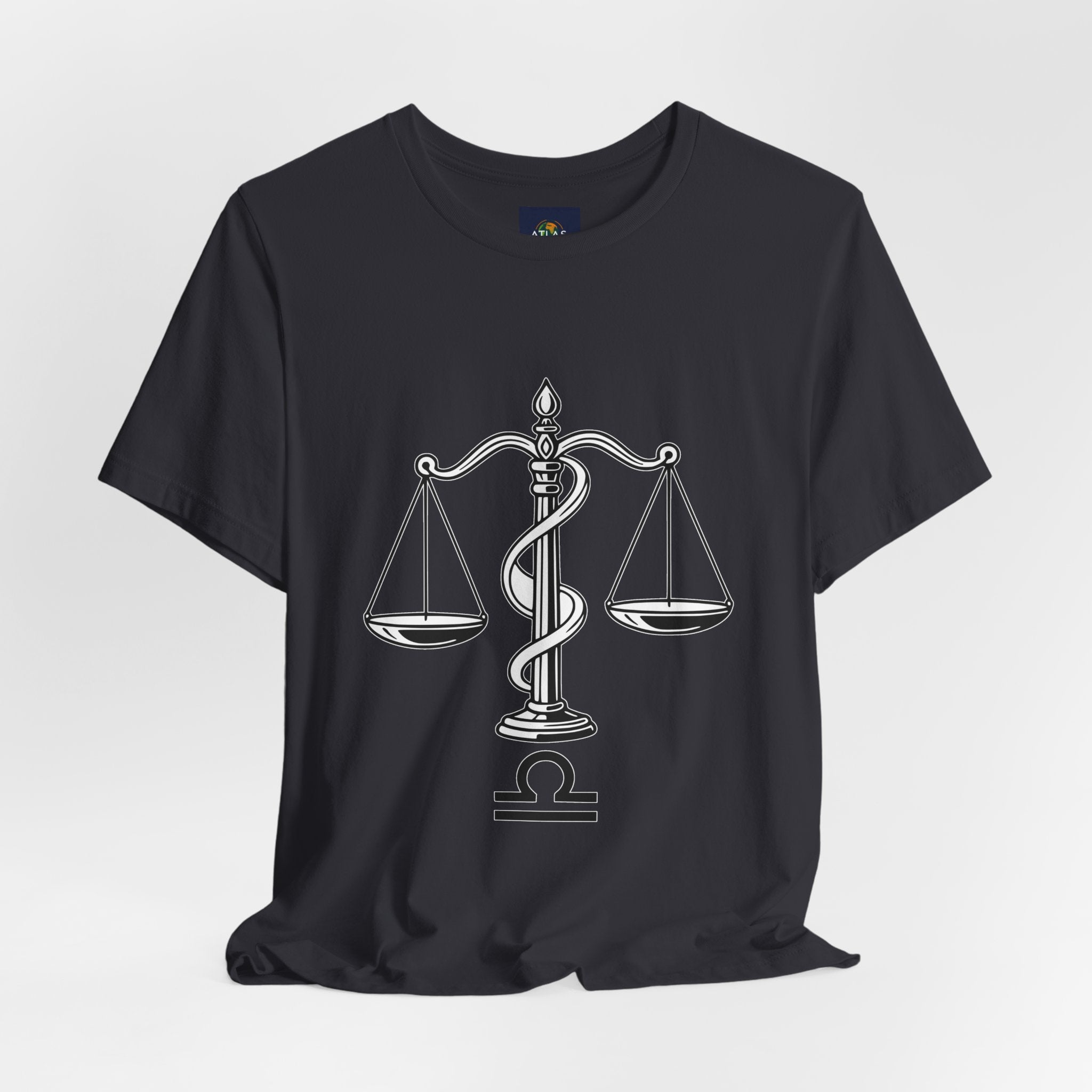 Libra Zodiac Tee - Stylish Unisex Minimalist Black and White Design