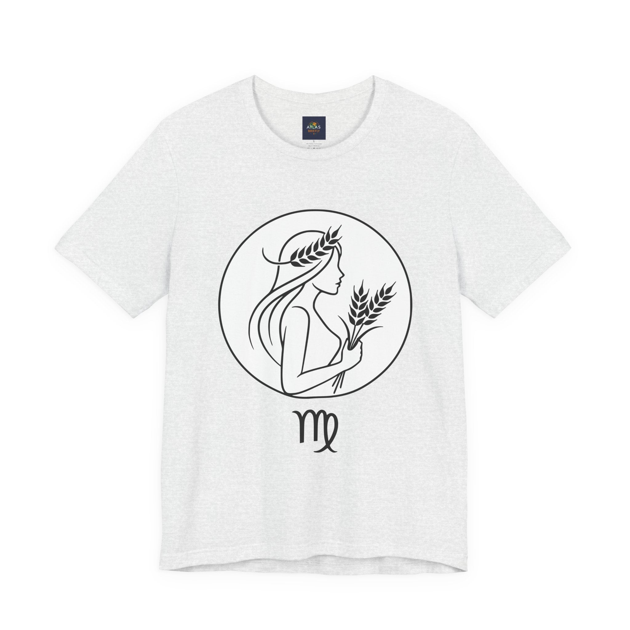 Virgo Zodiac Tee - Minimalist Black and White Unisex T-Shirt