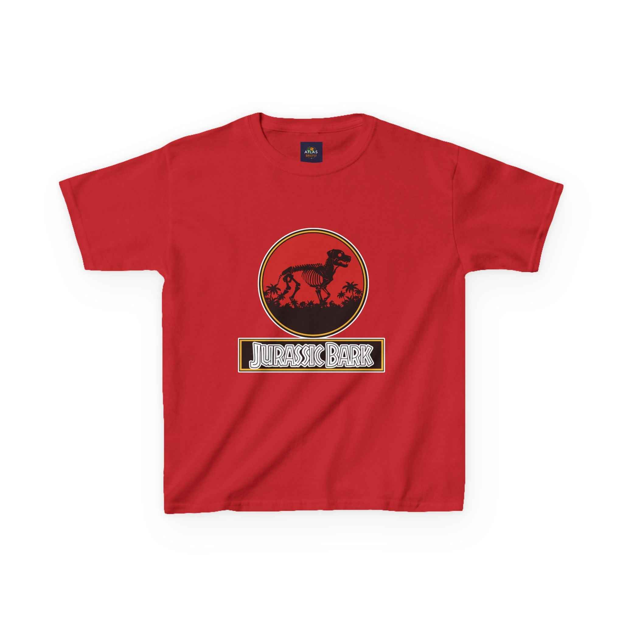 Kids Rottweiler T-Shirt - Jurassic Bark -  Perfect Dog Tee for Kids - Atlas Briefly