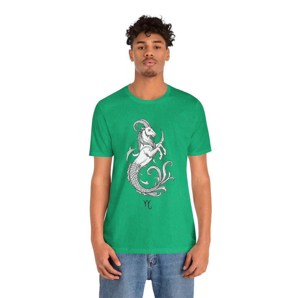 Capricorn Zodiac Tee - Unisex Minimalist Horoscope Shirt in Black and White