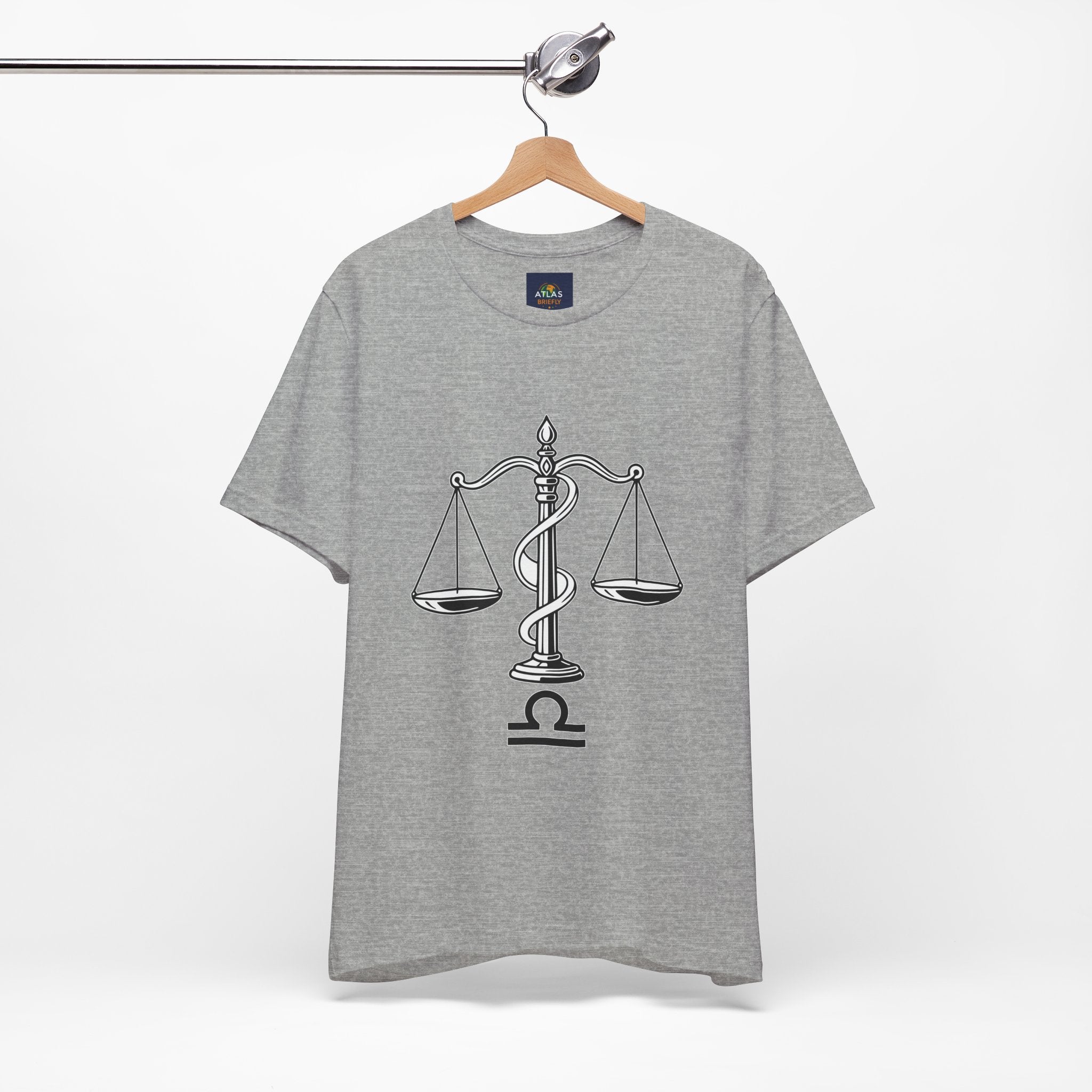 Libra Zodiac Tee - Stylish Unisex Minimalist Black and White Design