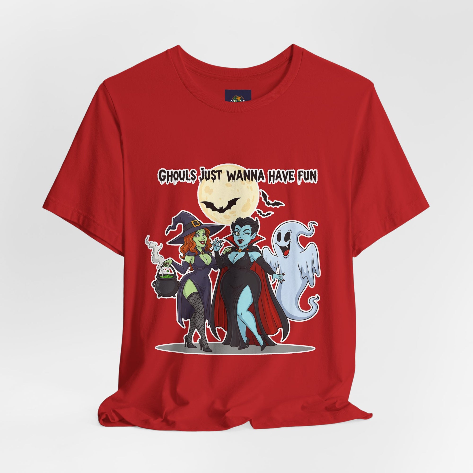 Ghouls Just Wanna Have Fun Halloween T-Shirt - Cute Witch Vampire Ghost Tee | Halloween Character Shirt - Atlas Briefly