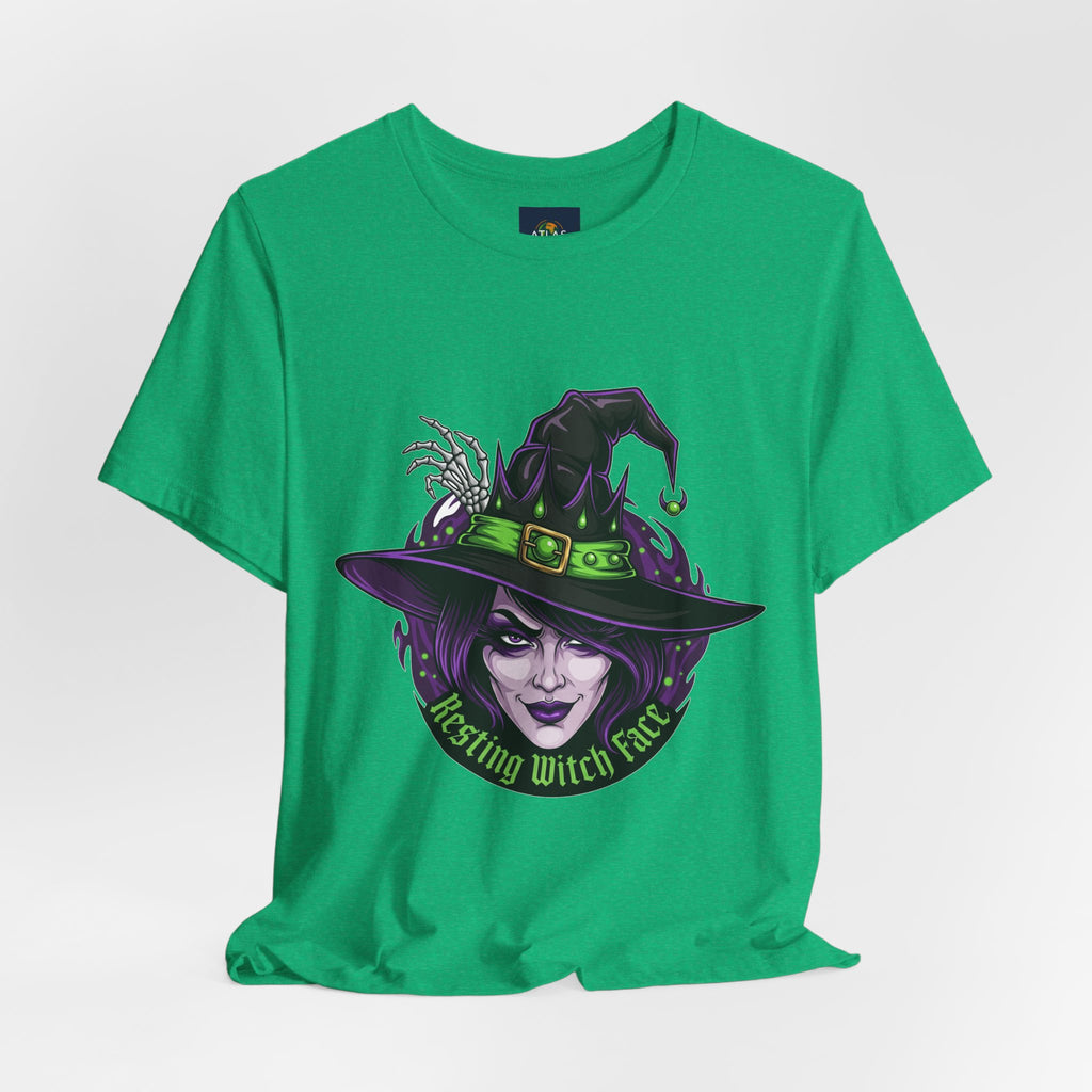 Resting Witch Face Halloween T-Shirt - Funny Witch Tee for Women & Men | Halloween Graphic Shirt - Atlas Briefly