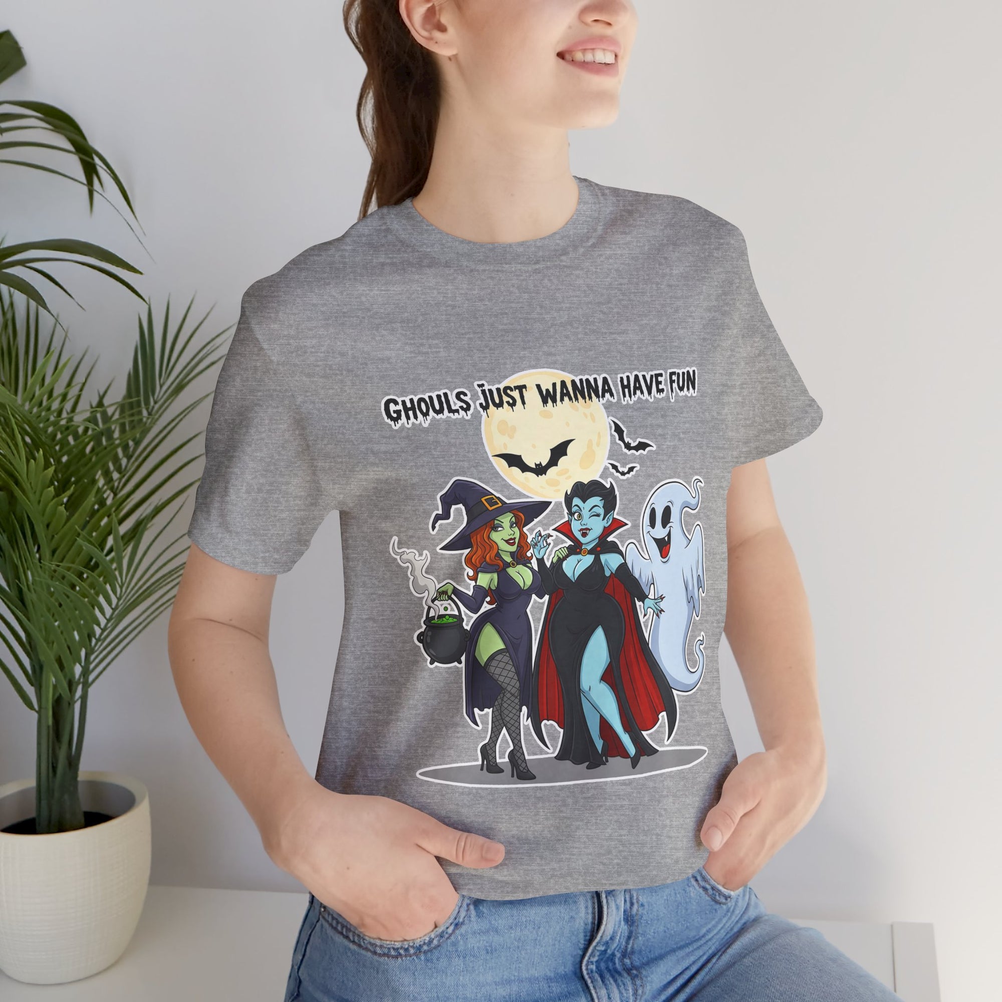 Ghouls Just Wanna Have Fun Halloween T-Shirt - Cute Witch Vampire Ghost Tee | Halloween Character Shirt - Atlas Briefly