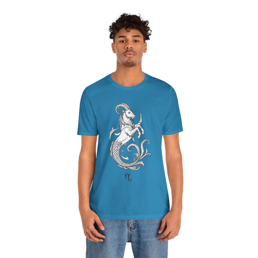 Capricorn Zodiac Tee - Unisex Minimalist Horoscope Shirt in Black and White