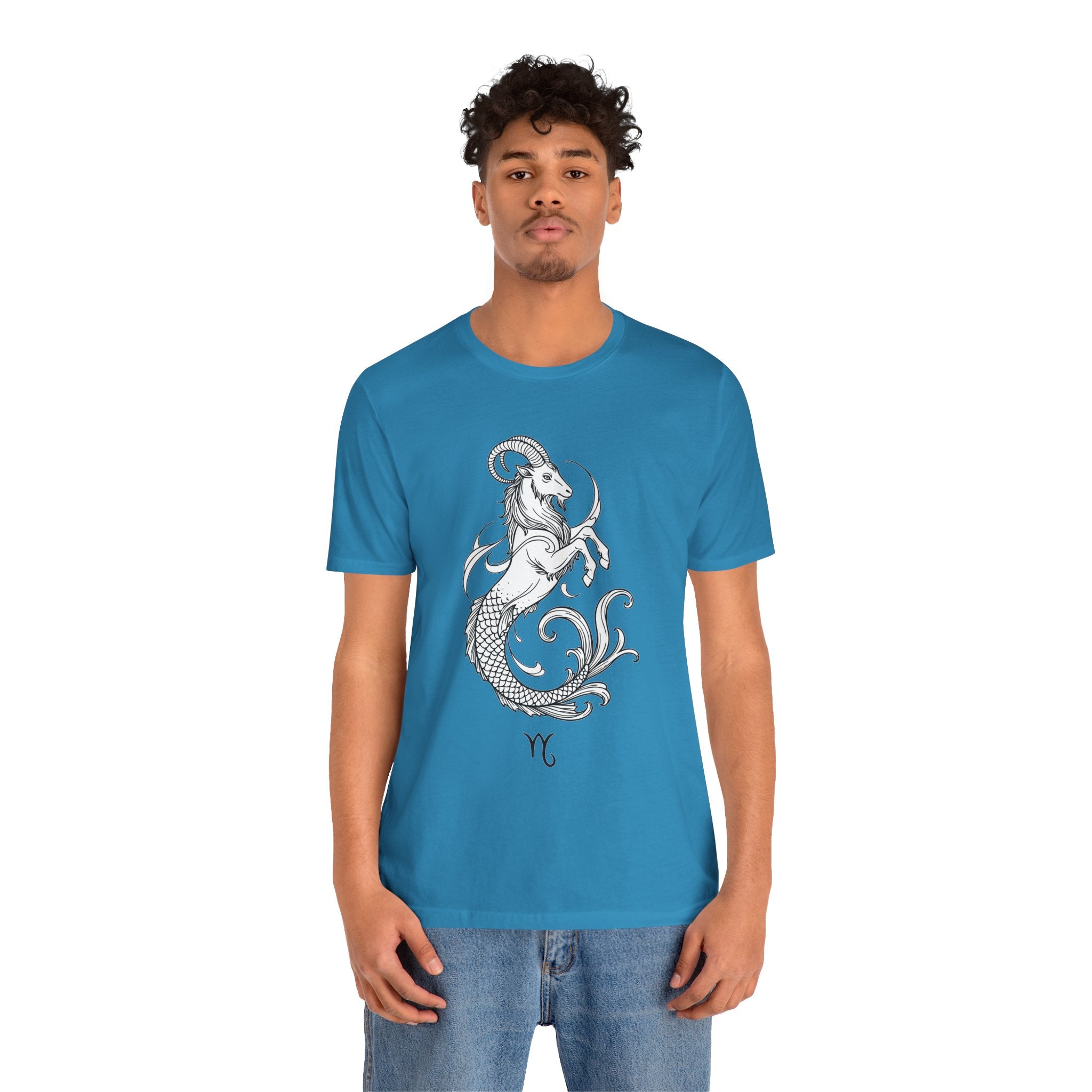 Capricorn Zodiac Tee - Unisex Minimalist Horoscope Shirt in Black and White