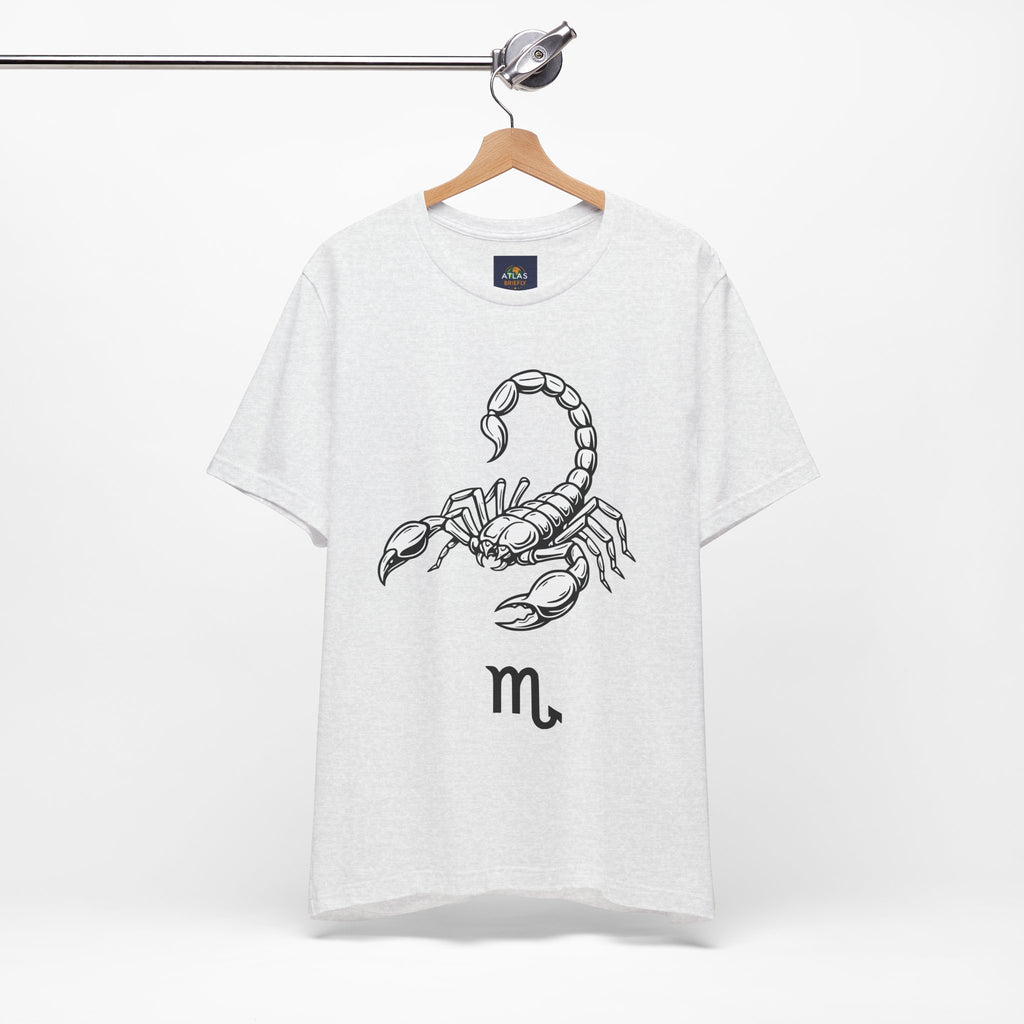 Scorpio Zodiac Tee - Unisex Minimalist Black and White Design