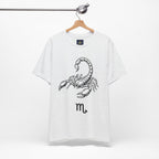 Scorpio Zodiac Tee - Unisex Minimalist Black and White Design