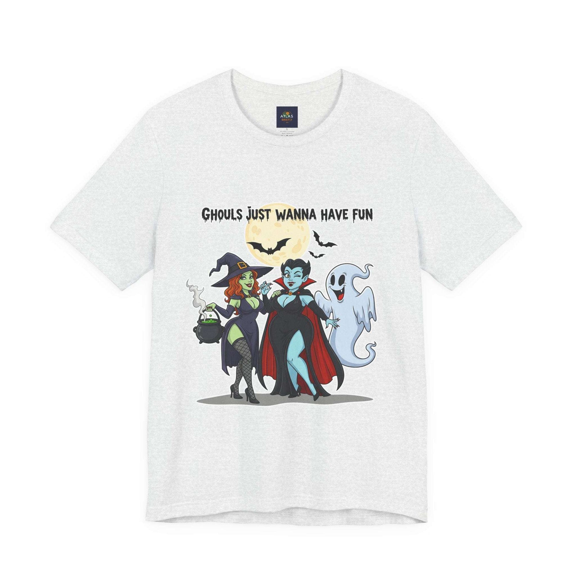 Ghouls Just Wanna Have Fun Halloween T-Shirt - Cute Witch Vampire Ghost Tee | Halloween Character Shirt - Atlas Briefly