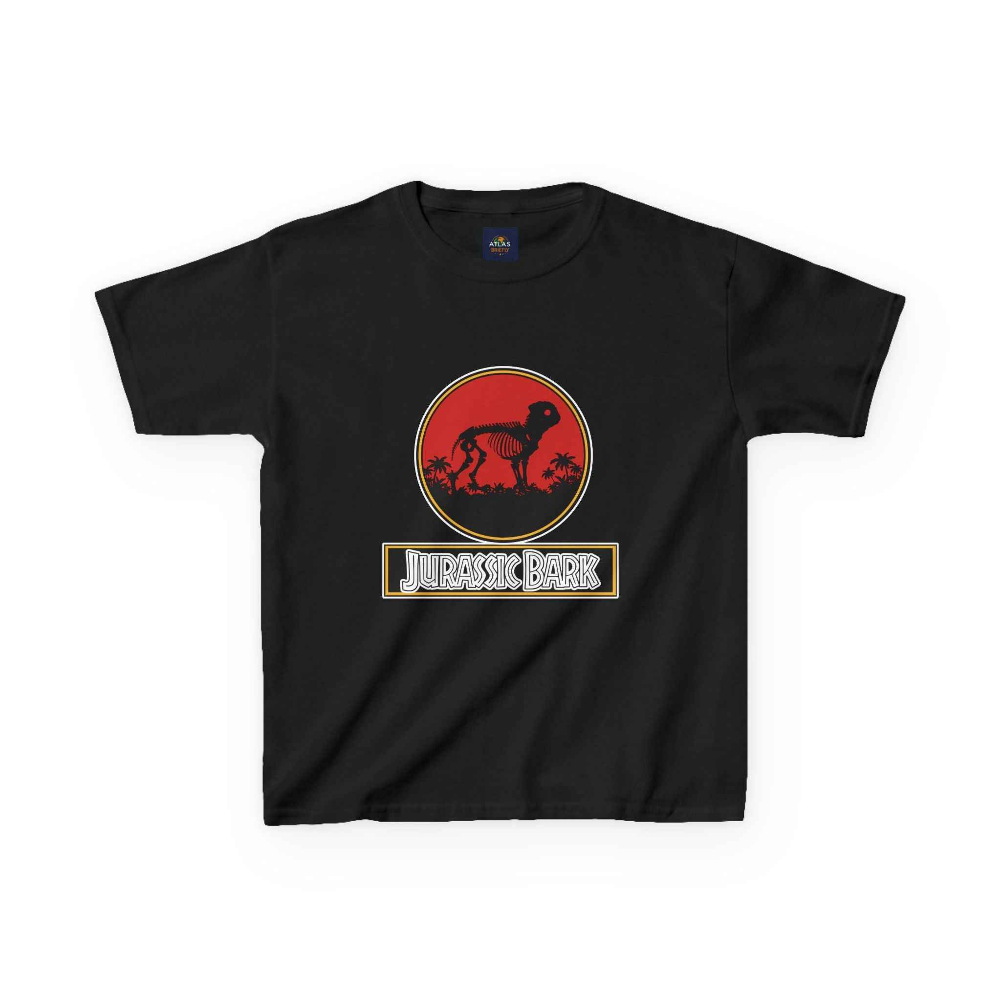 Kids Pug Jurassic Bark T-Shirt - Fun Dog & Dinosaur Tee for Kids with Worldwide Shipping - Atlas Briefly