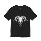 Aries Horoscope Tee - Unisex Black and White Minimal Design